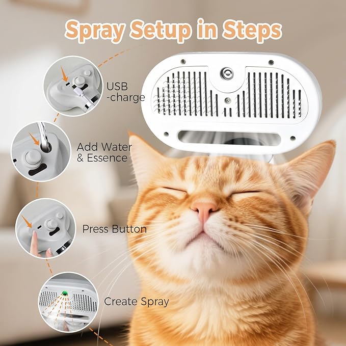 SteamPaw™ 3-in-1 Grooming Brush