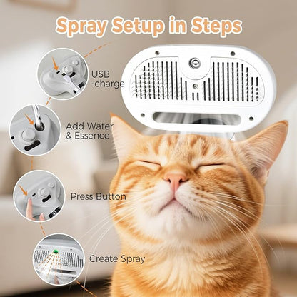 SteamPaw™ 3-in-1 Grooming Brush